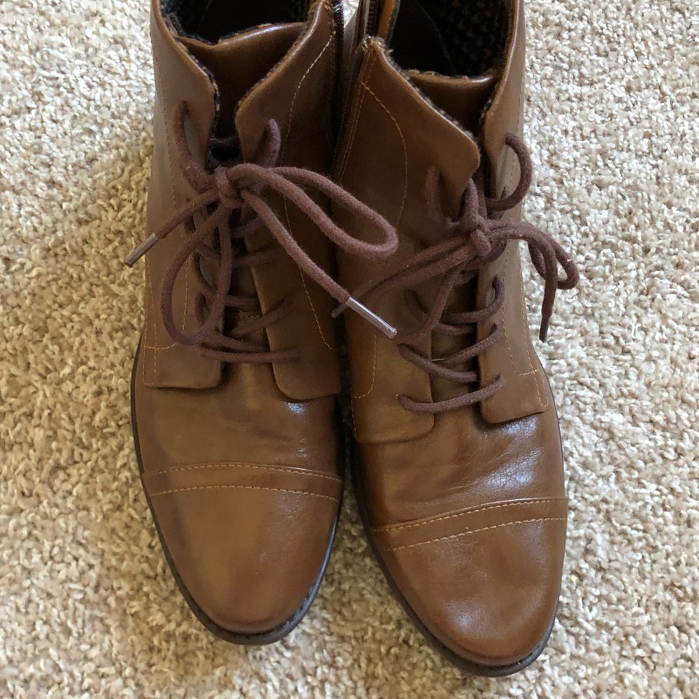 Faux leather boots